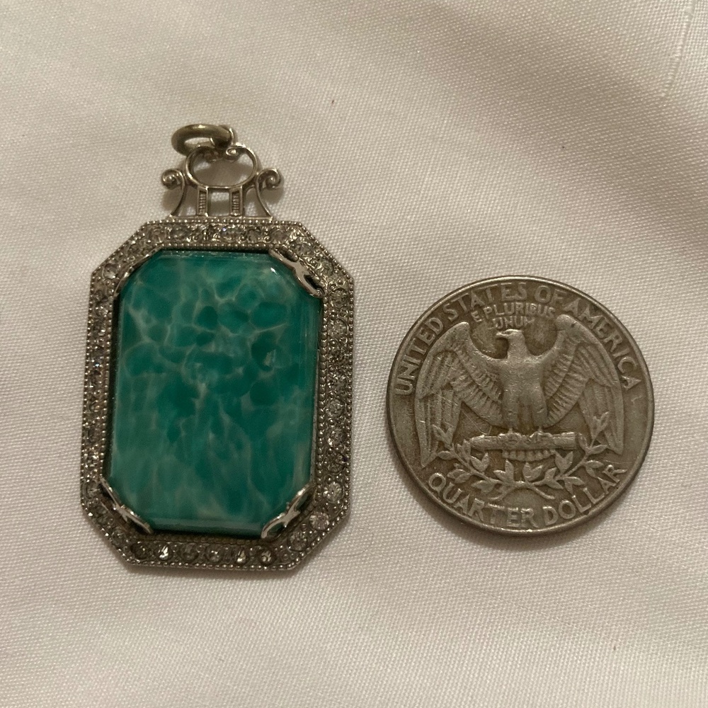 Teal pendent